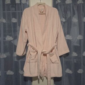 Macy's Exclusive Martha Stewart Collection Cotton Terry Bath Robe in Light Pink